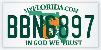 FL license plate BBN6897