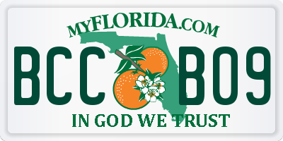 FL license plate BCCB09