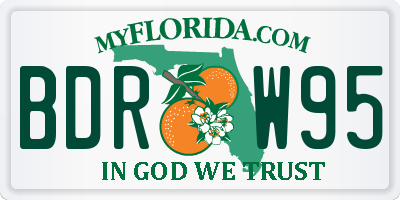 FL license plate BDRW95