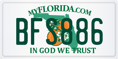 FL license plate BFS886