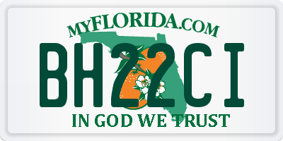FL license plate BH22CI