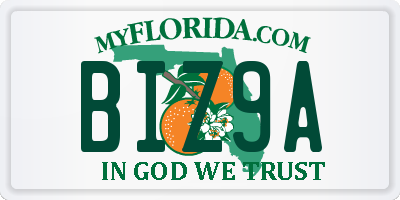 FL license plate BIZ9A