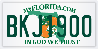 FL license plate BKJ1900