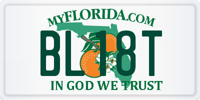 FL license plate BL18T