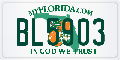 FL license plate BL5903