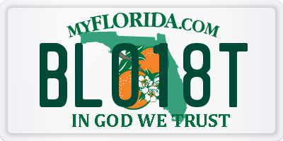 FL license plate BLO18T