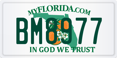 FL license plate BM8977