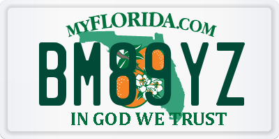 FL license plate BM89YZ