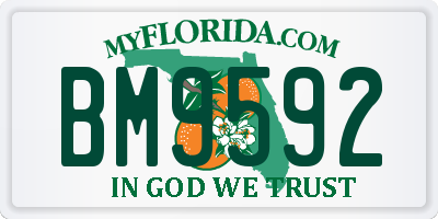 FL license plate BM9592