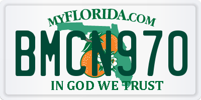 FL license plate BMCN970