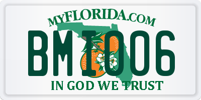 FL license plate BMI006