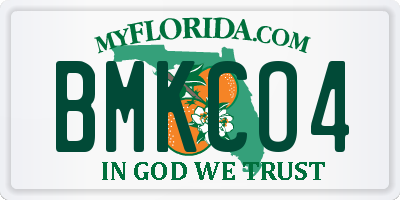 FL license plate BMKCO4