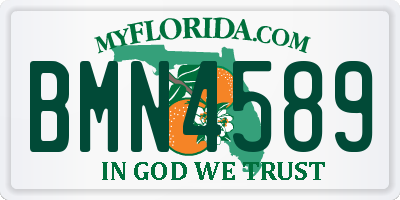 FL license plate BMN4589