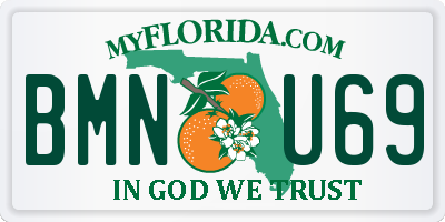 FL license plate BMNU69