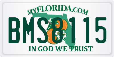 FL license plate BMS8115