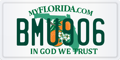 FL license plate BMU906