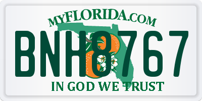 FL license plate BNH8767