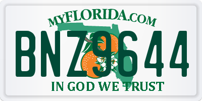 FL license plate BNZ9644