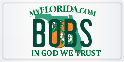 FL license plate BOBS