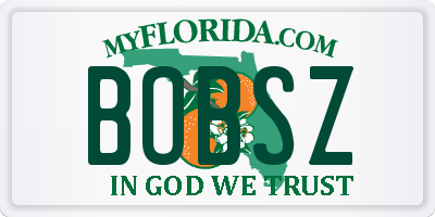 FL license plate BOBSZ