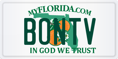 FL license plate BONTV