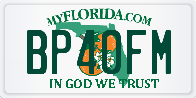 FL license plate BP40FM