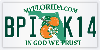 FL license plate BPIK14
