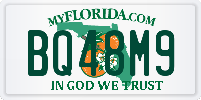 FL license plate BQ48M9