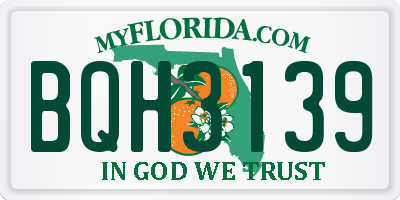 FL license plate BQH3139