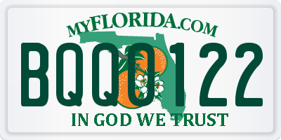 FL license plate BQQ0122