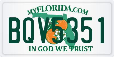 FL license plate BQV5351