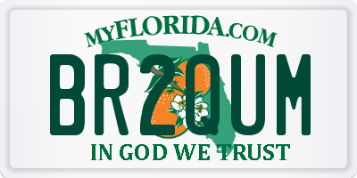 FL license plate BR2QUM