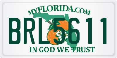 FL license plate BRL5611
