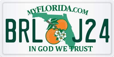 FL license plate BRLJ24