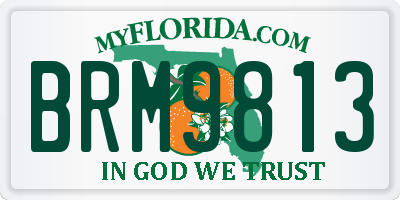 FL license plate BRM9813