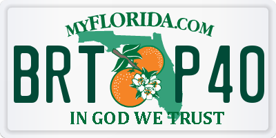 FL license plate BRTP40
