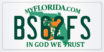 FL license plate BS62FS