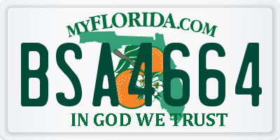 FL license plate BSA4664