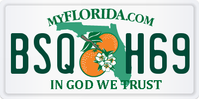 FL license plate BSQH69