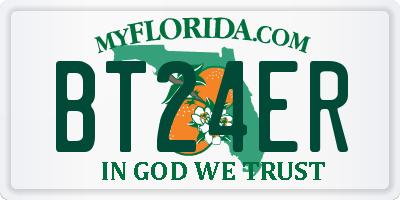 FL license plate BT24ER