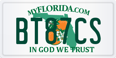 FL license plate BT87CS