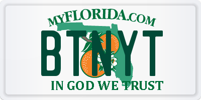 FL license plate BTNYT