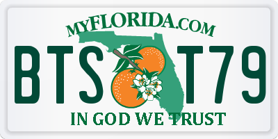 FL license plate BTST79