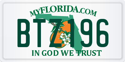 FL license plate BTZ196