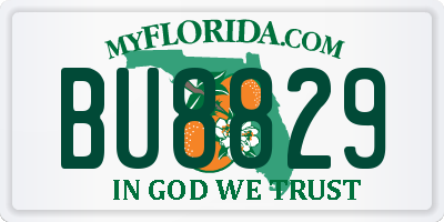 FL license plate BU8829