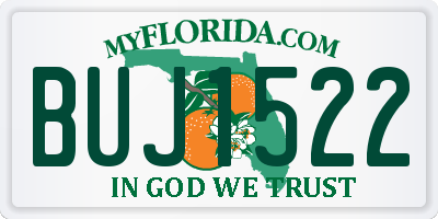 FL license plate BUJ1522