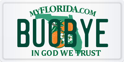 FL license plate BUOBYE