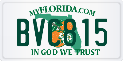 FL license plate BVC815