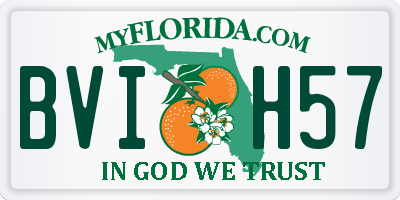 FL license plate BVIH57