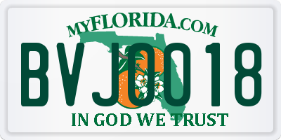 FL license plate BVJ0018